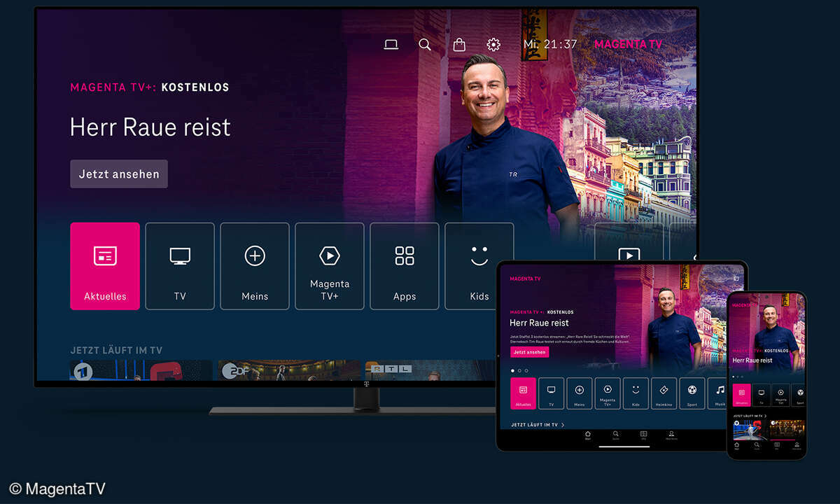 Fernsehen über das Internet: Screenshot MAgentaTV
